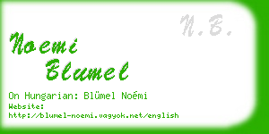 noemi blumel business card