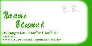 noemi blumel business card